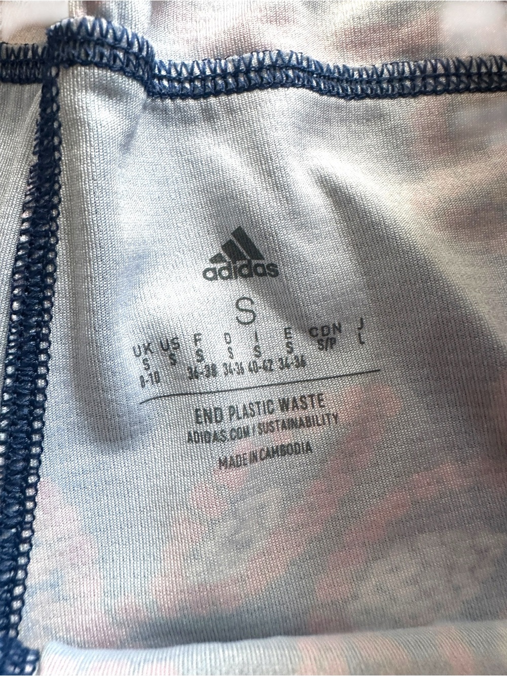 Women's Adidas Farm Rio Pacer 3-Stripes Knit Shorts in a blue floral print - Picture 9 of 16